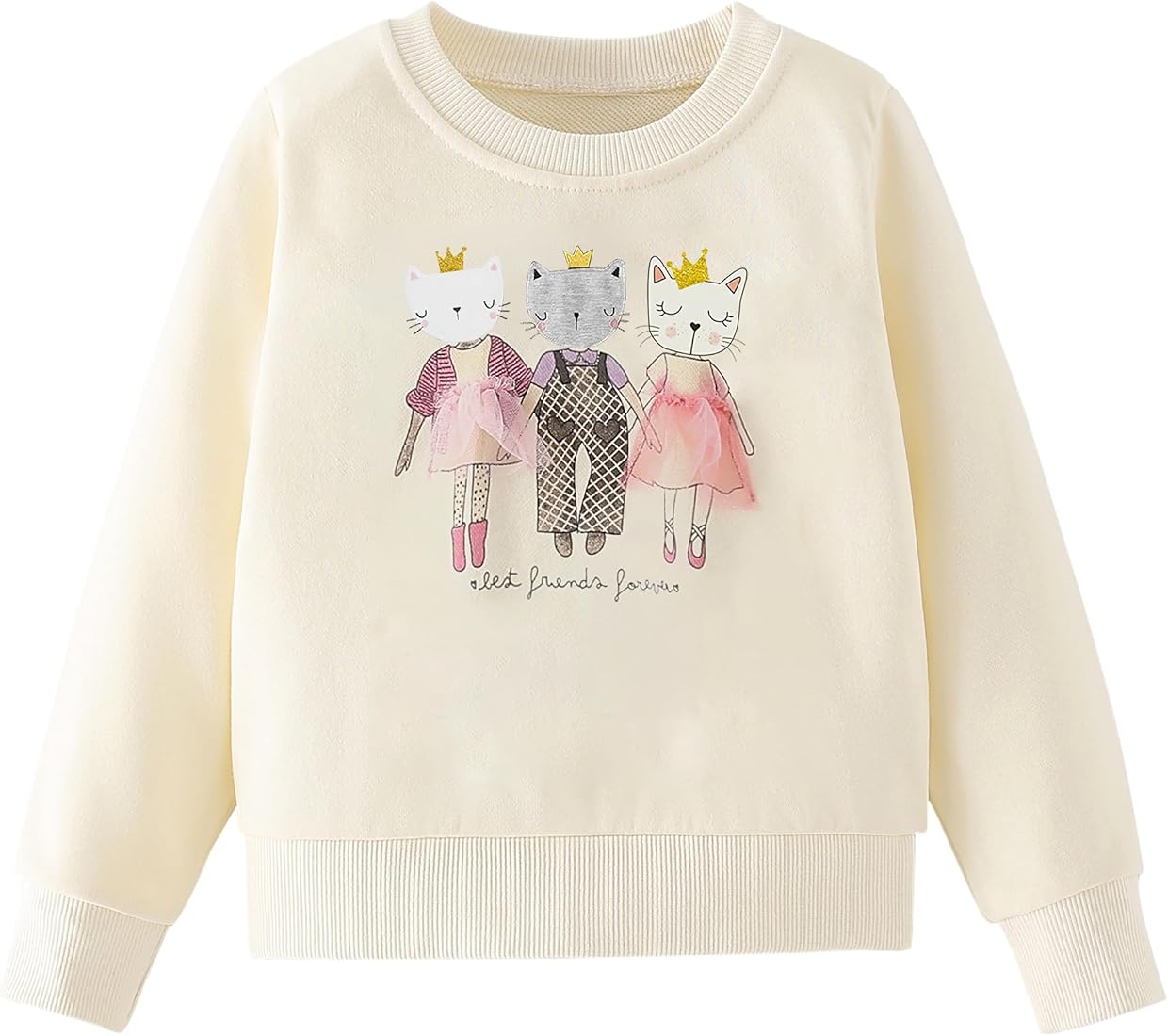 Gumyoss Sudaderas Niña Unicornio sin Capucha Algodón Pullover para Infantil Niña Cuello Redondo Sweatshirt Otoño Invierno Ropa para Niñas de 2-7 Años