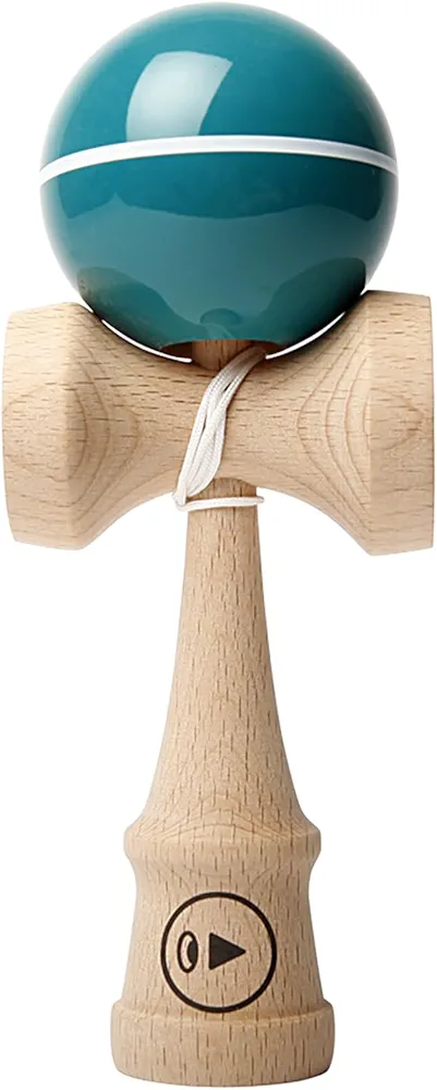 PLAY Kendama 3603, Deportes de Ocio y diversión Pro II Sport Juguete, Color Verde y Blanco