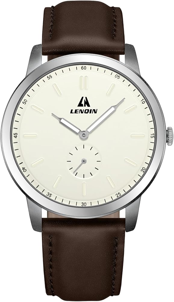 LN LENQIN Reloj Hombre Relojes para Hombres Reloj De Cuarzo Analógico 30M Impermeable Relojes De Pulsera para Hombres Relojes De Negocios De Moda Reloj De Cuero para Hombre