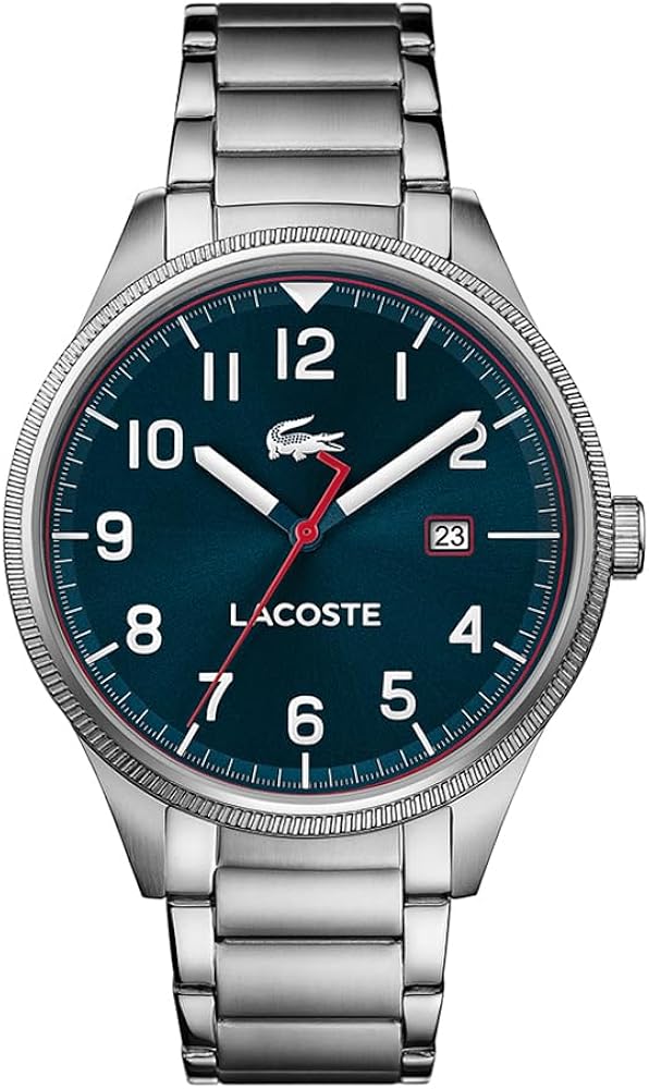 Lacoste Reloj Analógico de Cuarzo para Hombre con Correa en Acero Inoxidable Plateada - 2011022