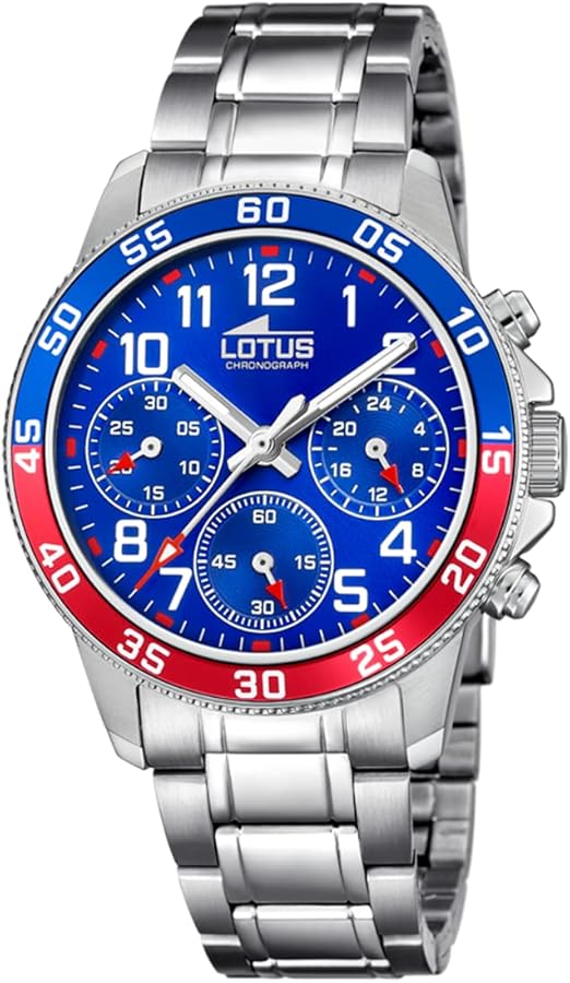 LOTUS Reloj Modelo 18580/4 de la colección Junior Collection, Caja de 36 mm Azul con Correa de Acero para cadete