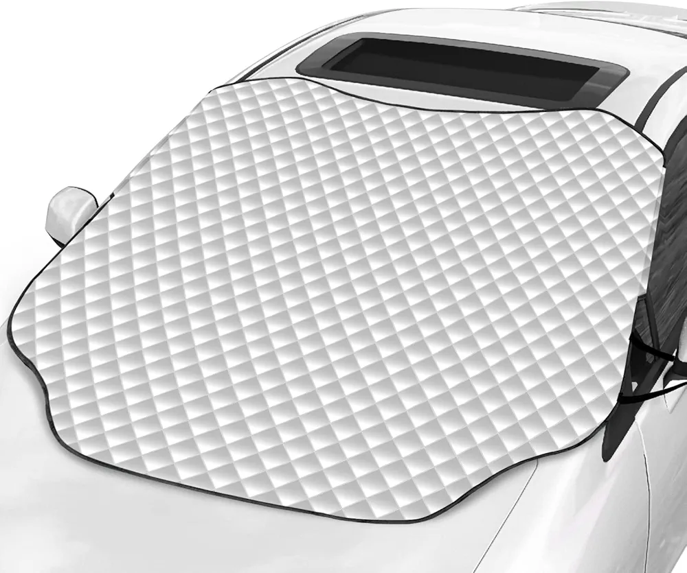 Favoto Cubierta de Parabrisas Protección contra Las heladas Coche Magnético Plegable contra el Hielo Cubierta de Parabrisas Protección UV para el Polvo Nieve S(147x116cm)