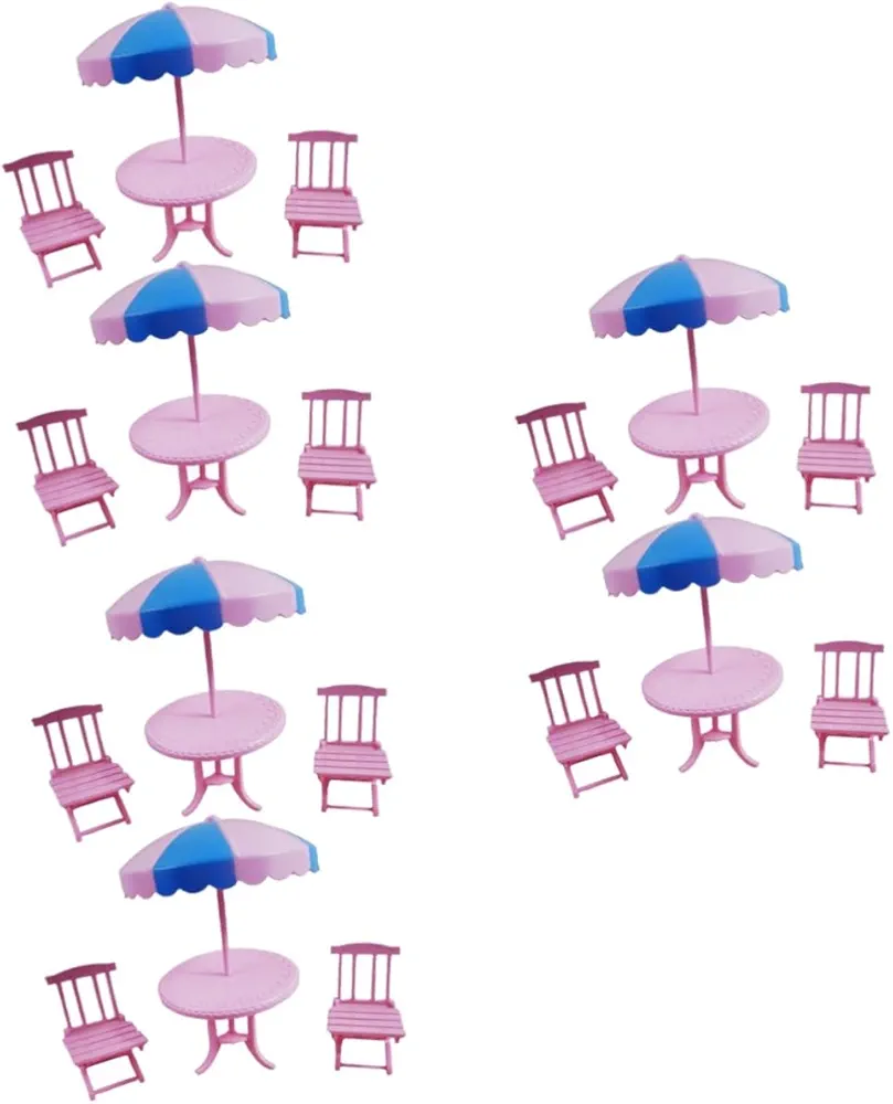Toyvian 6 Juegos Kit De Asiento Decoración De Silla En Miniatura Jardin De Playa Silla De Muñeca Decoración De Mesa De Playa De Ocio Silla De Playa De Madera Sillón Abdominales 16c
