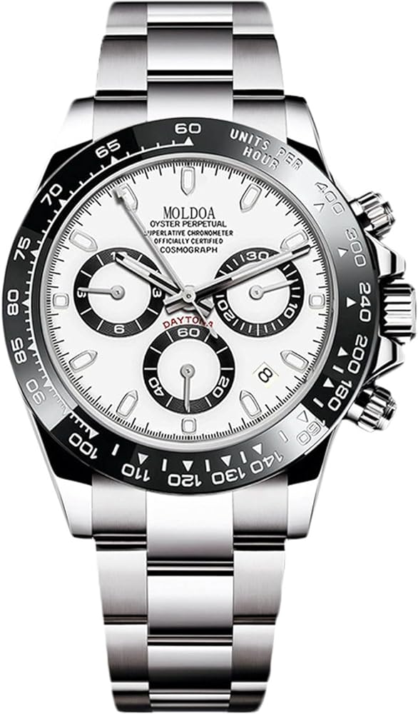 RORIOS Relojes Casual Cuarzo para Hombre Reloj de Pulsera Moda Acero Inoxidable Reloj Luminoso Analógico Reloj Impermeable Fecha