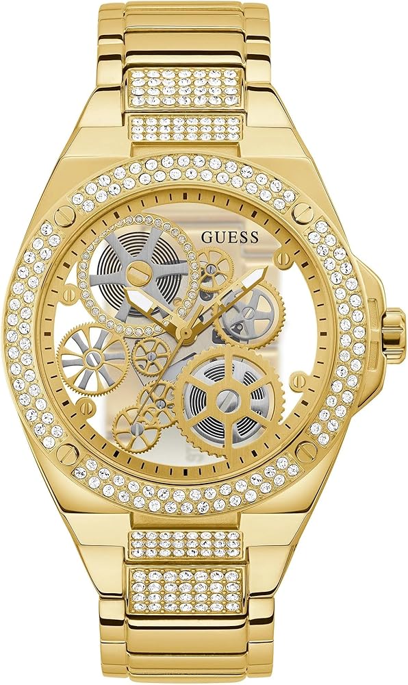 Reloj Guess Caballero Acero Dorado Caja Dorada Y CIRCONITAS GW0323G2