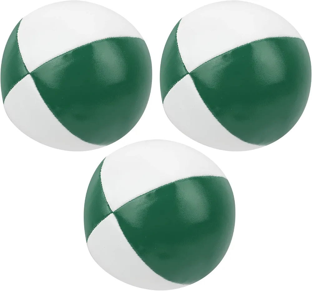 Pelotas de Malabarismo, Juego de Rendimiento Portátil Ocio y Práctica (Verde y Blanco)