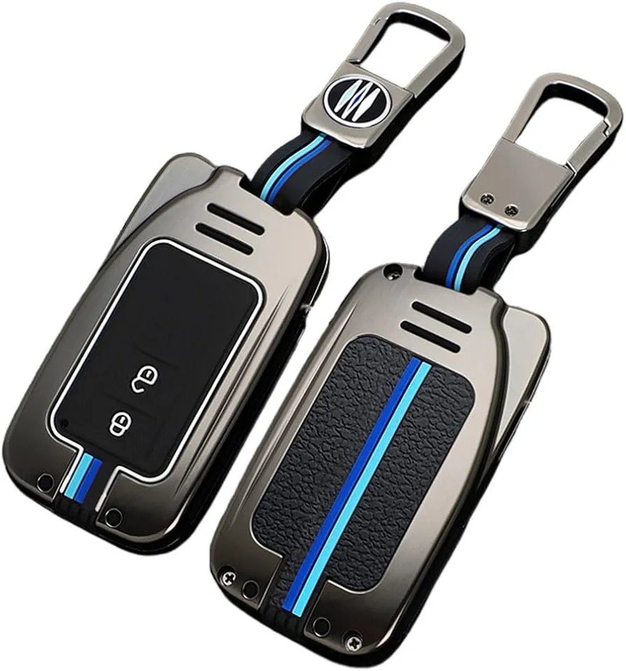 Otai Cubierta de Llave de Coche de Aleación de Zinc Caso Apto para Lexus NX/GS/RX/IS/ES GX/LX/LS/RC con Botones de Silicona Fluorescente Carcasa de Llave Inteligente (Color Mate 2 Botones)