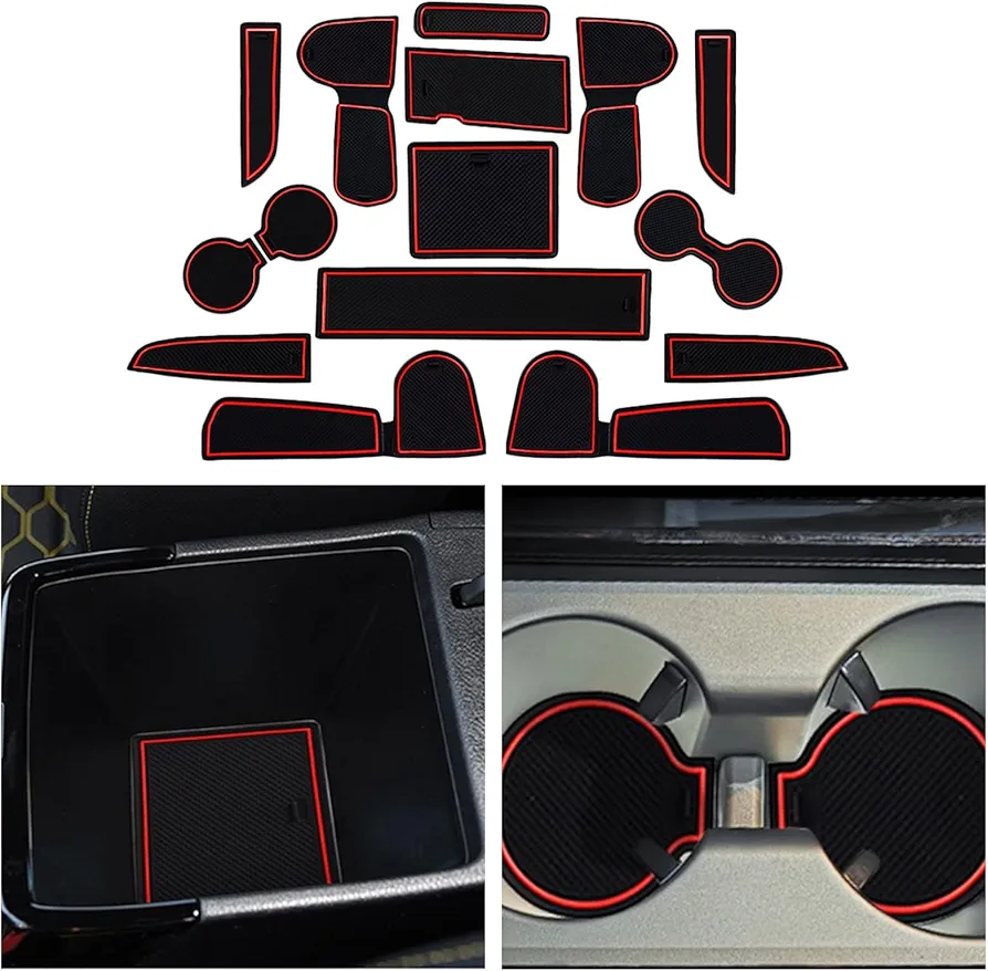 CDEFG Kia Ceed XCeed Proceed SW GT Coche Accesorios Antideslizante Alfombrillas Goma Anti Slip Puerta Ranura Kit de la Estera del cojín de la Ranura decoración de Interiores (Rojo)