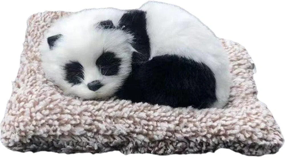 Decoraciones para Salpicadero De Coche, Panda, Lindos Accesorios, Adorno para Dormir sobre Una Almohadilla De Tela para Coche, Adornos De Animales Simulados para Sala De Estar, Armario, Ventana,