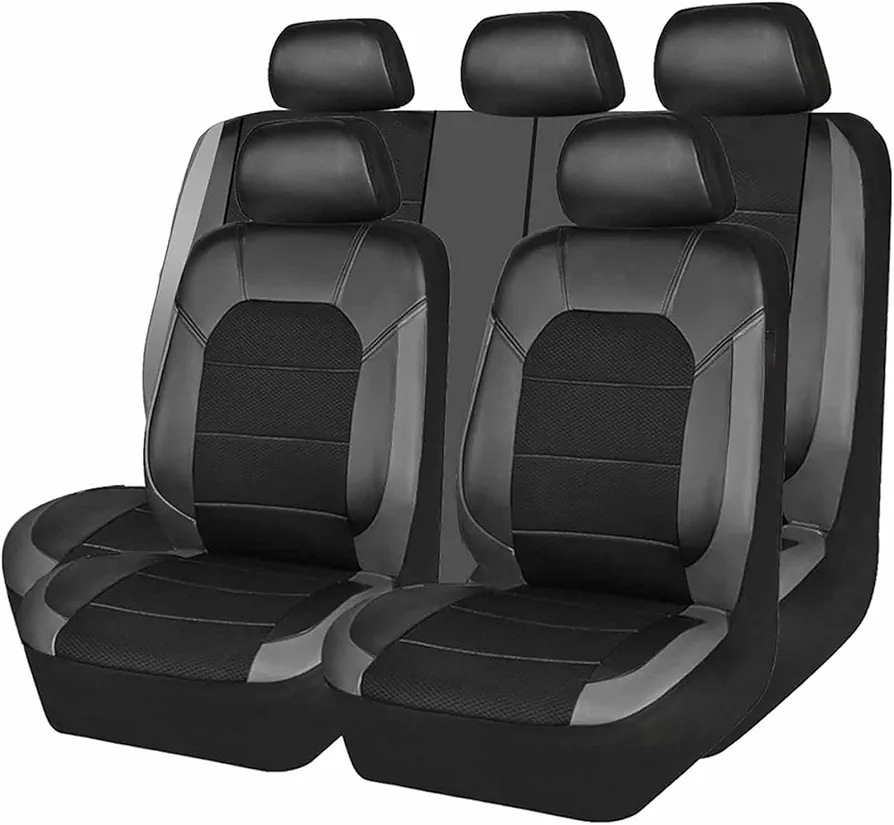 ZGNBKLS Fundas Asientos Coche para Fiat Linea 2007 2008 2009 2010 2011 2012, Antideslizante en Todas Las Estaciones Cómodo, Fundas de Asientos de Coche, Interior Accesorios,Grey