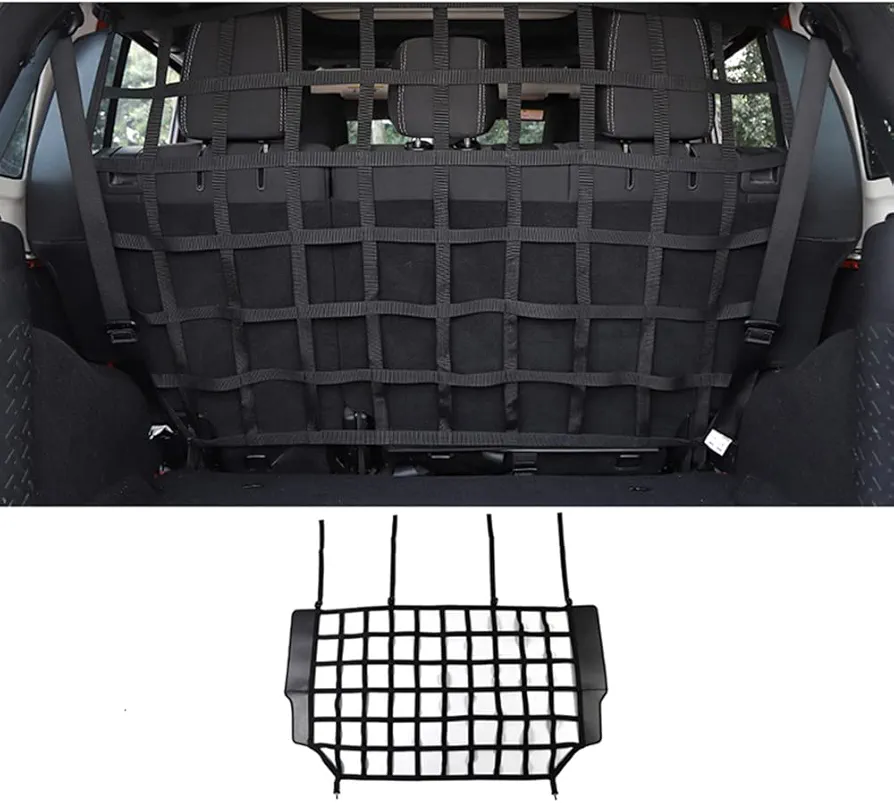 EDSARS Almacenamiento y Limpieza para Jeep Wrangler JK JL 2007-2023, Bolsa de Almacenamiento de Red de Aislamiento de Mascotas para Maletero de Coche, Accesorios para Jeep Wrangler,A Style