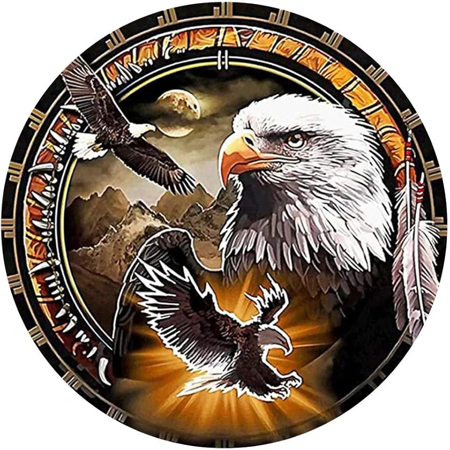 Yingxin34 Anime Puzzle 1000 Piezas Eagle Totem Sea Art Juego de Ocio Juguete Decoración del hogar Rompecabezas Circular