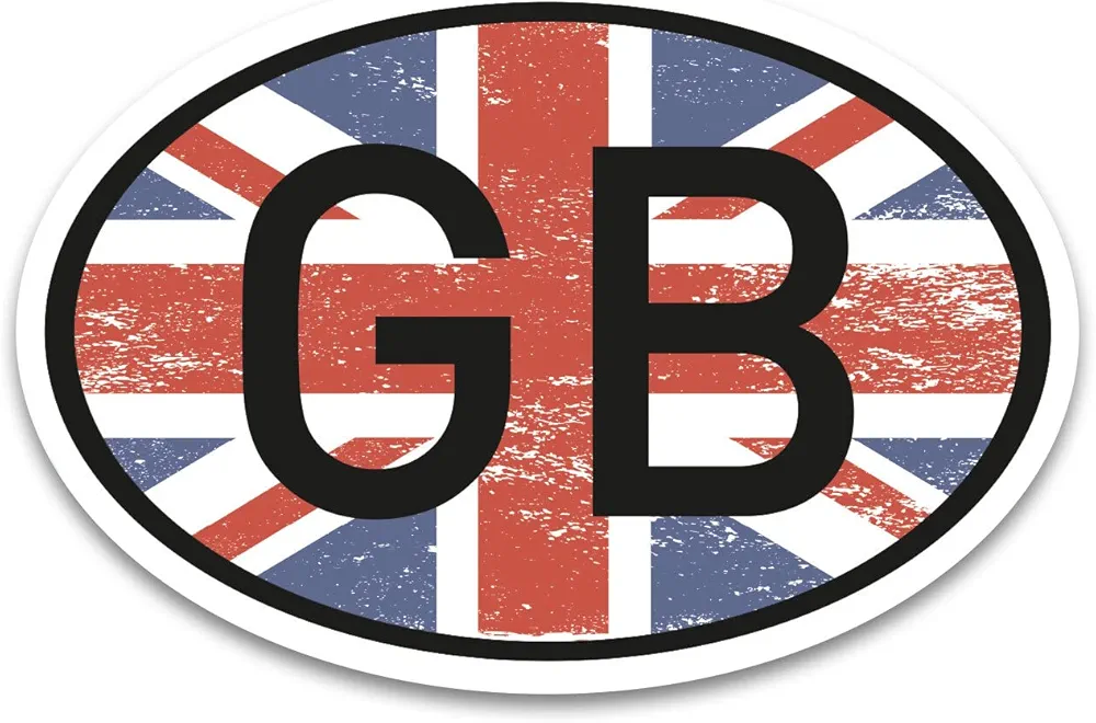 Pegatinas genéricas GB para matrícula de Reino Unido, 17,5 x 11,5 cm, estándar DIN – Automóviles, camiones, autocaravanas, ciclomotores, automóviles, automóviles, automóviles, automóviles,