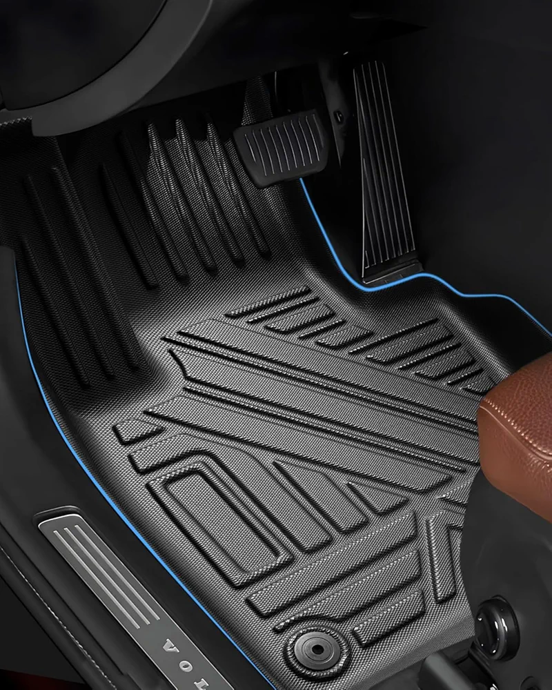 LANGBEAN Alfombrilla para Volvo XC60 2024 2023 2022 2021 2020 2019 2018, Alfombras XC60 ICEV Originales TPE con Bordes Elevados, Accesorios Antideslizantes e Impermeables, Negro (3 Piezas)