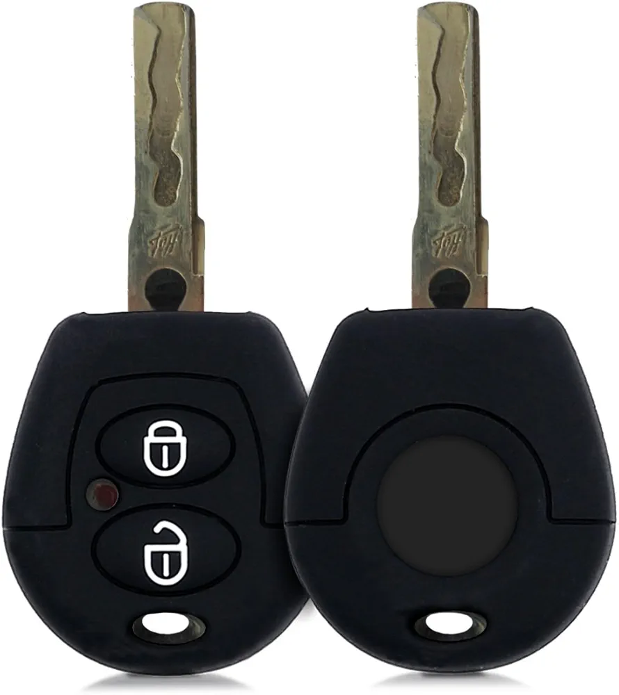 kwmobile Funda Compatible con VW Llave de Coche de 2 Botones - Carcasa Protectora de Silicona para Llave de Coche - Case en Negro