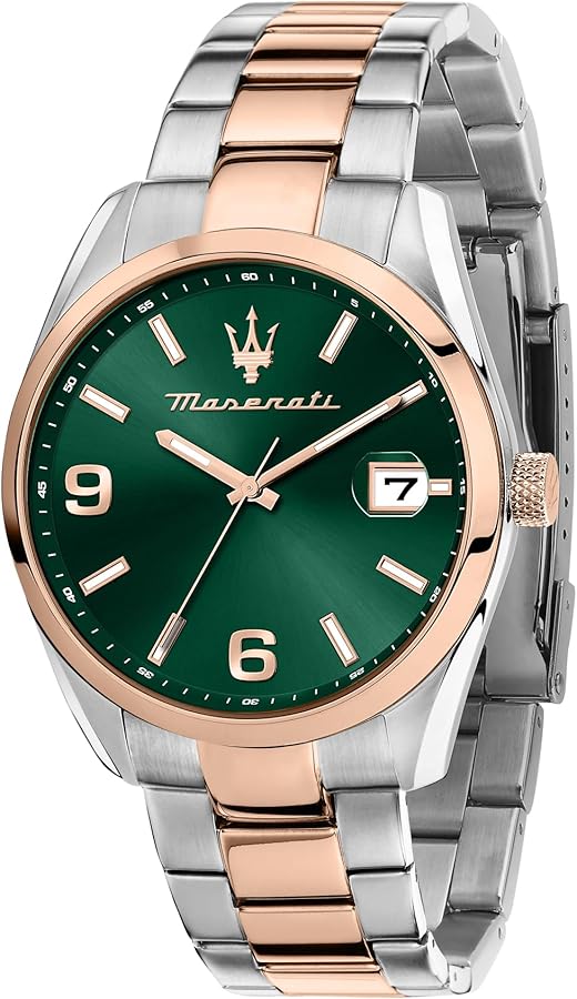 Maserati Reloj de Hombre Limited Edition, Hora, Fecha, Analógico, Correa de Acero, Colección Atracción - R8853151020