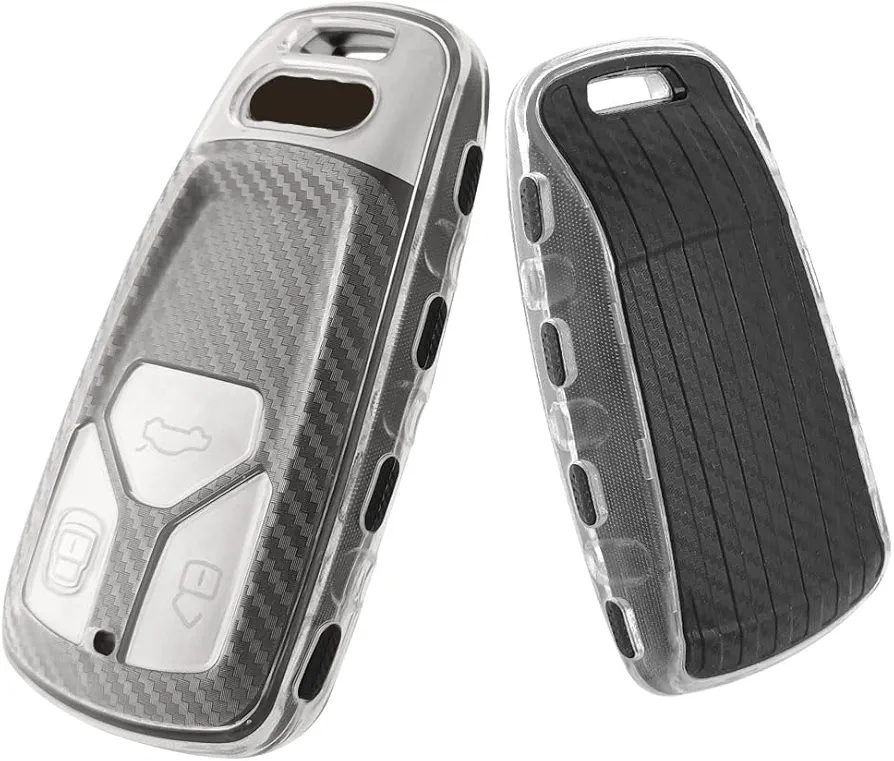 Gleamydot Funda Llave Seat Compatible para Llave Audi A4 B9 A5 Q7 Q2 TT Q5 Coche Accesorios (Blanco)