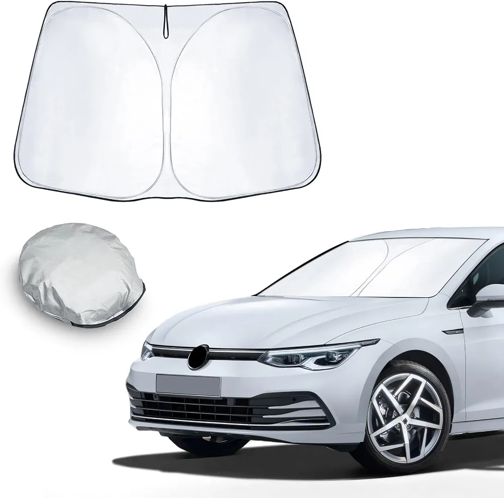 CDEFG Compatible con VW Golf 8 MK8 GTI GTE GTD R 2020-2023 2024 Parasol Parasol Parabrisas Delantero Parabrisas Coche Parasol Golf 8 Accesorios