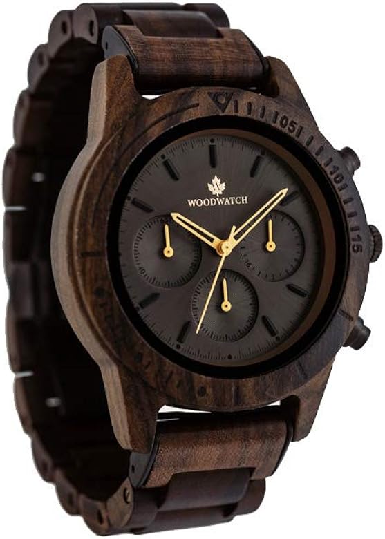 Dark Eclipse | Reloj de Madera Hombre de Pulsera Premium | Wood Watch for Man | Producto Eco Friendly, plantamos 1 árbol por Cada Reloj