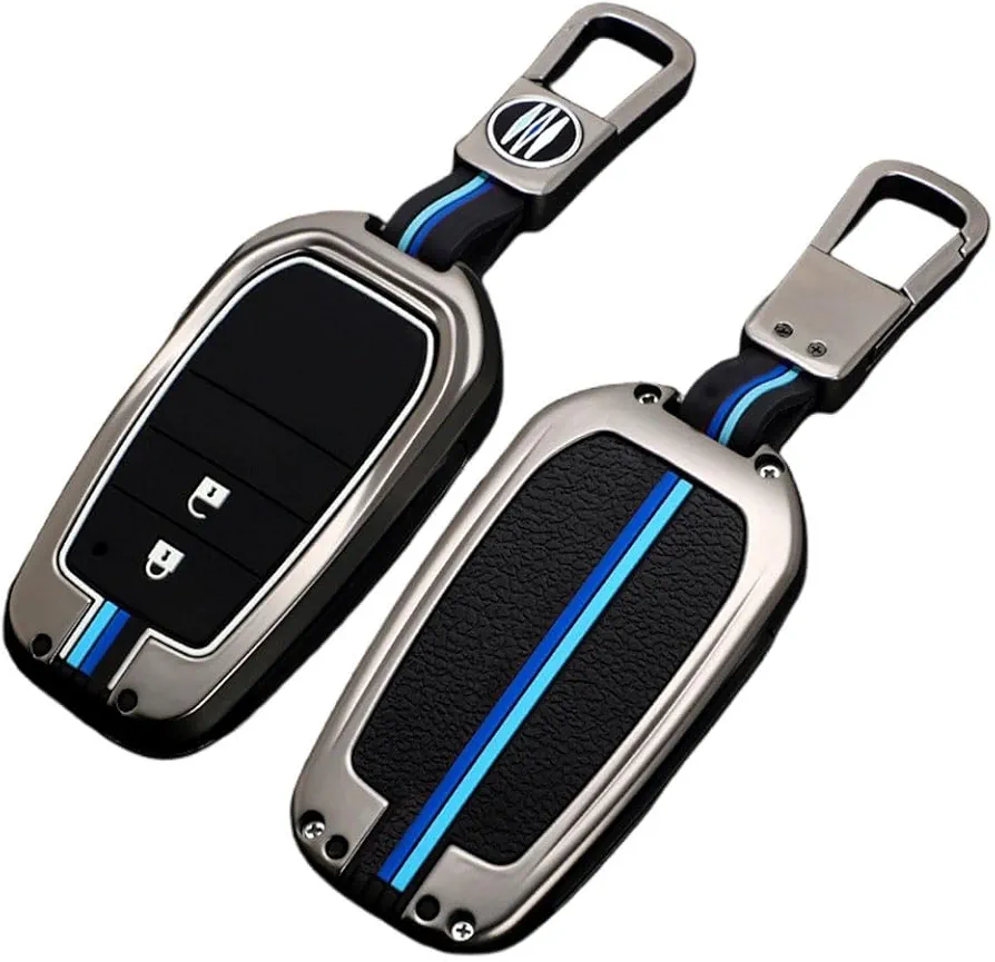 Otai Cubierta de Llave de Coche de Aleación de Zinc Caso Compatible con Toyota CHR RAV4 Auris Camry Corolla Land Cruiser Carcasa de Llave de Coche Remota (Color Mate 2 Botones)