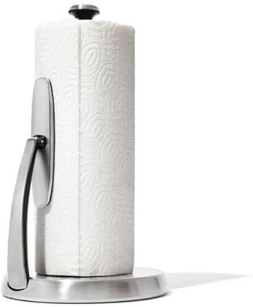OXO Good Grips Soporte y portarrollos de papel de cocina de acero inoxidable