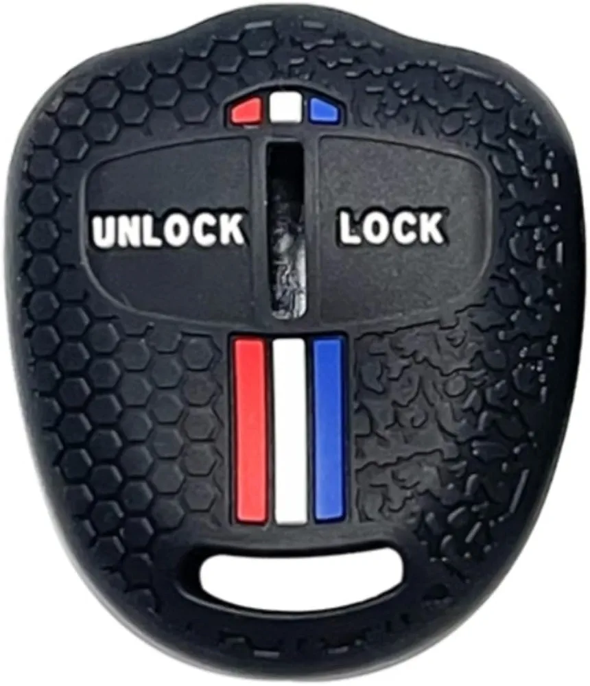 OTMIK Tricolor Funda de Silicona para Llaves de Coche Mitsubishi Evolution Lancer EX Grandis Outlander Triton Pajero ASX Key Shell Accesorios (2 Botones)