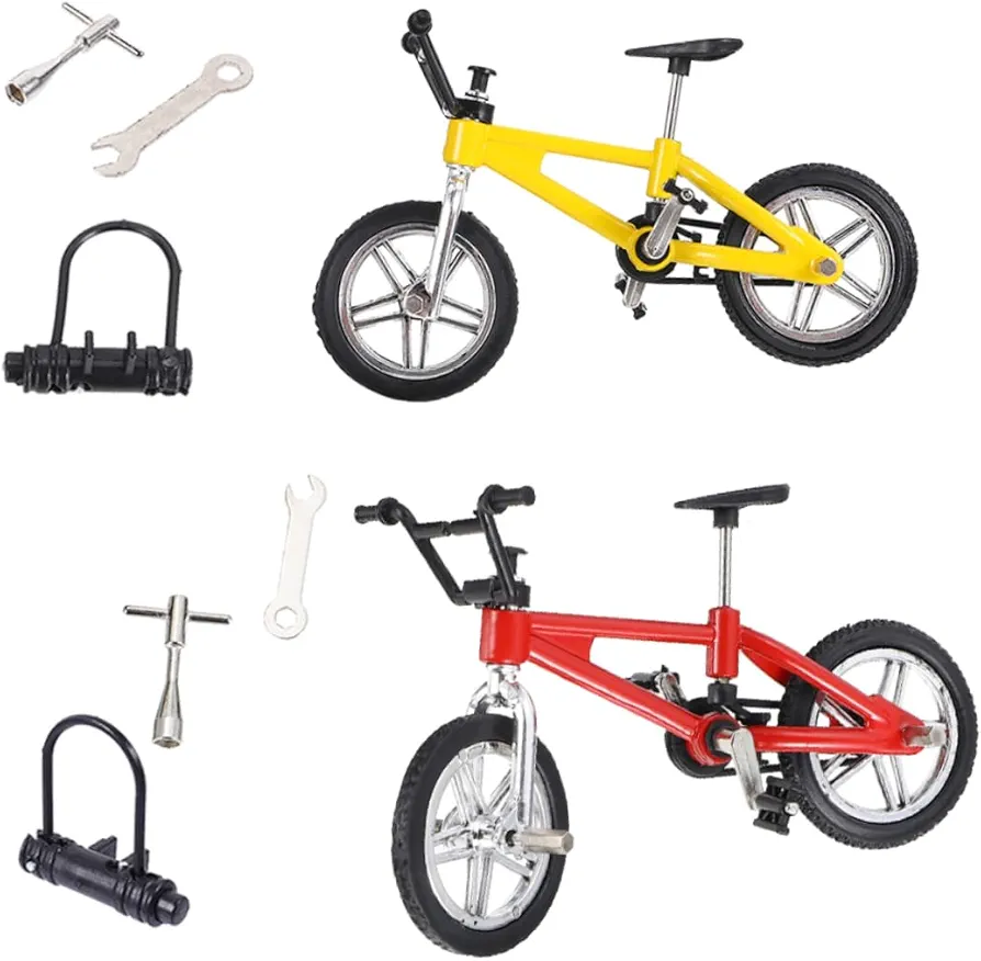 CORHAD 2 Juegos Bicicleta De Dedo Juguete De Juego Competitivo De Mesa Juego De Ocio De Juguete Mini Bicicletas De Dedo Mini Juguetes Bicicletas Estáticas Juguete De Dedo El Plastico