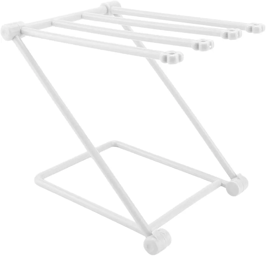 Hapivida Rejilla para Secar Paños, Encimera de Cocina para El Hogar, Estante para Secar Paños, Tipo Z, Soporte Plegable para Paños de Cocina de 3 Brazos, Toallero(Gris)