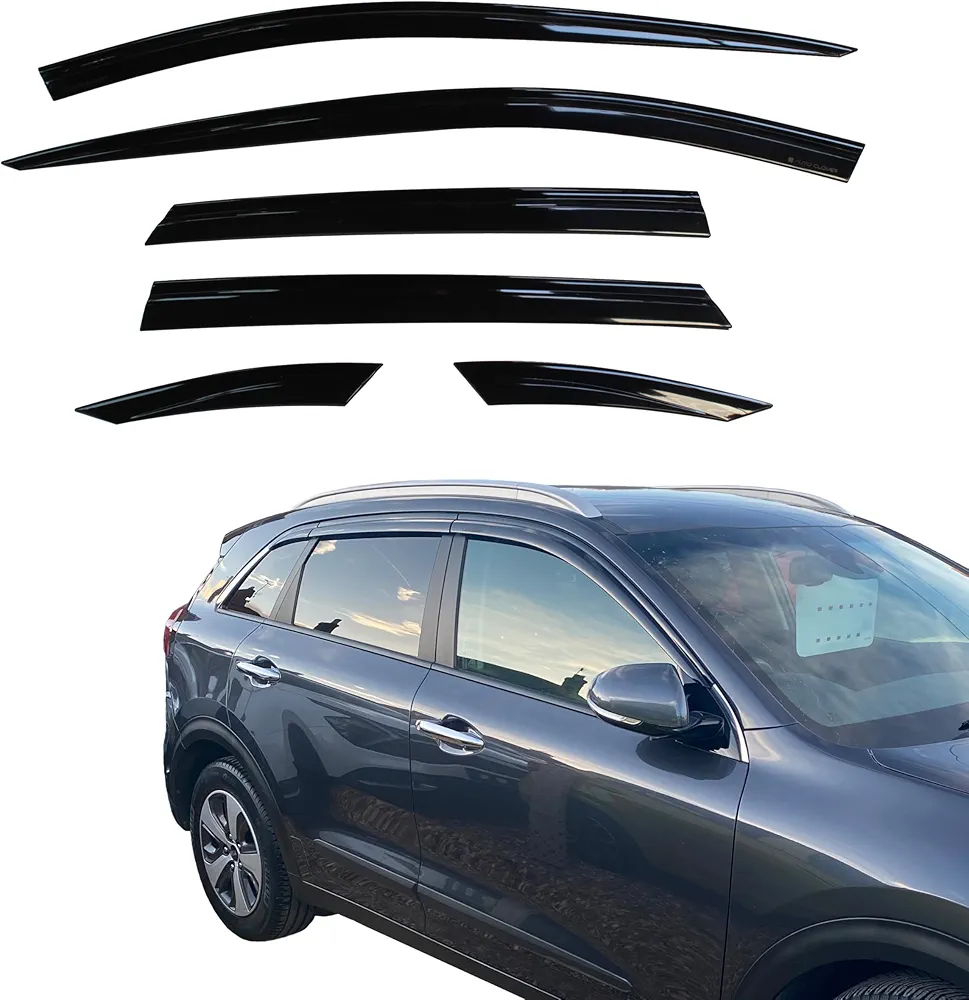 AUTO CLOVER Juego de deflectores de Viento para Kia Niro 2016-2021 (6 Piezas)