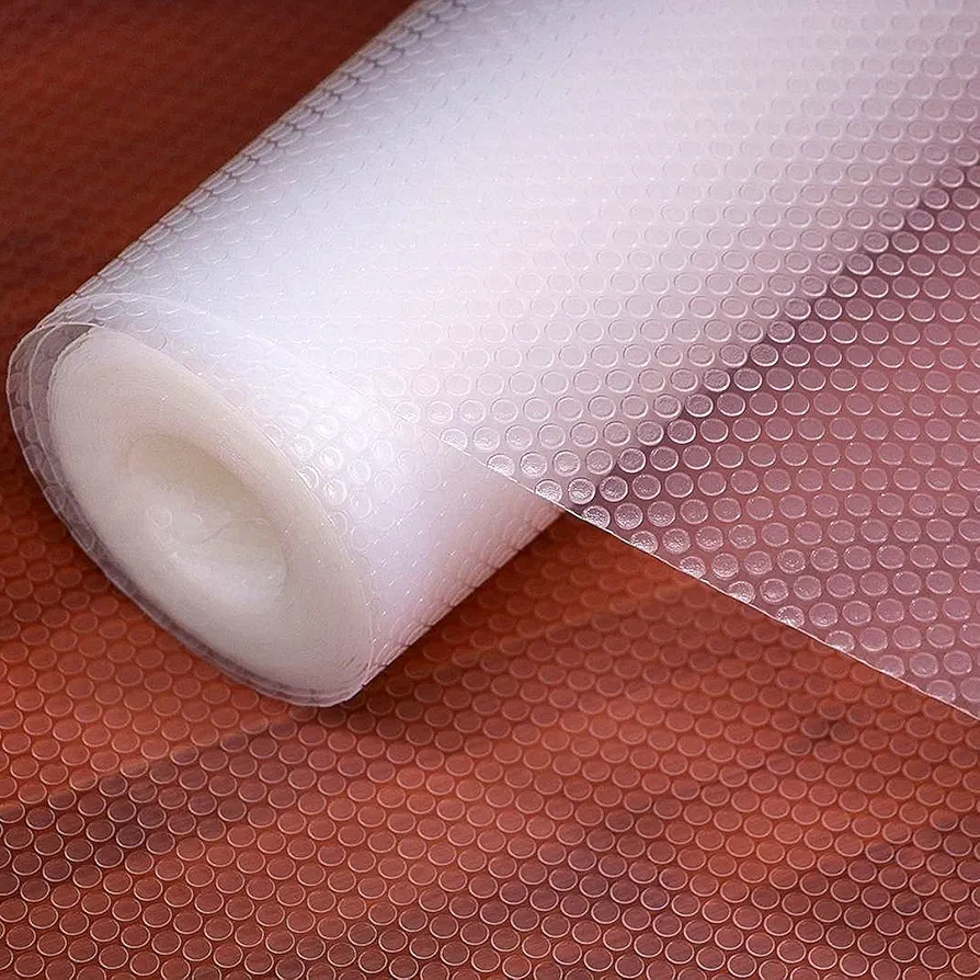wohomuke Alfombrilla para cajón 48x600cm Protector cajones Cocina EVA Plastico Protector para Muebles (48cmx6m,Transparente)