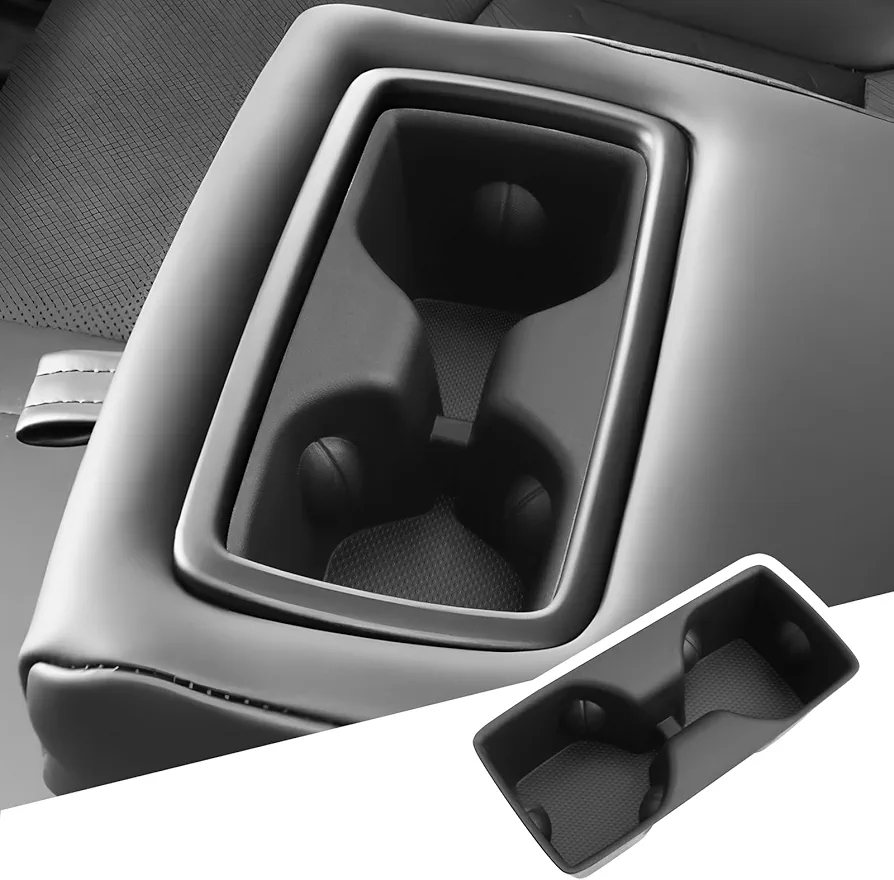 BIBIBO T*oyota RAV4 - Soporte para vasos de consola central de silicona, soporte para bebidas para T*oyota RAV4 XA50 2020+, organizador de consola central, accesorios T*oyota RAV4 (trasero)
