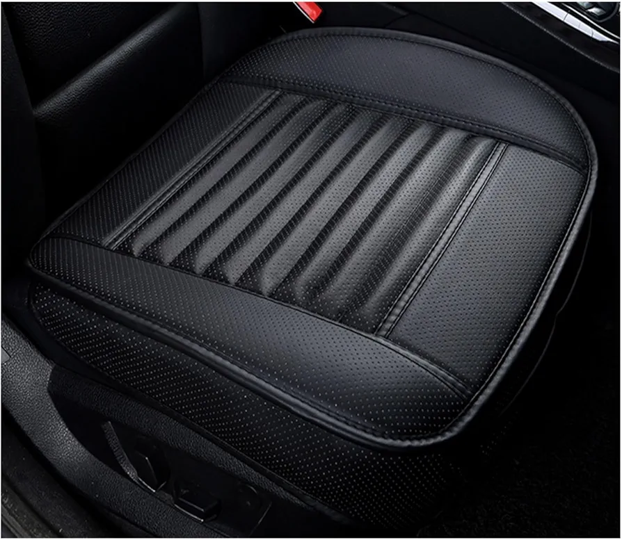 ASHILD para Mercedes W124 W245 W212 W169 Ml W163 W246 Ml W164 Cla Gla W639 Funda Universal para Asiento de automóvil Bamboo Charcoal。 Fundas Coche Asientos(Negro,1pcsFront Seat Covers)