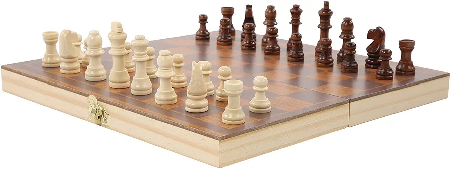 Juego de ajedrez de madera, juego de mesa de inteligencia plegable, juegos de viaje, tablero de ajedrez, juego para padres e hijos con piezas de ajedrez para niños y adultos Ajedrez, deportes de ocio