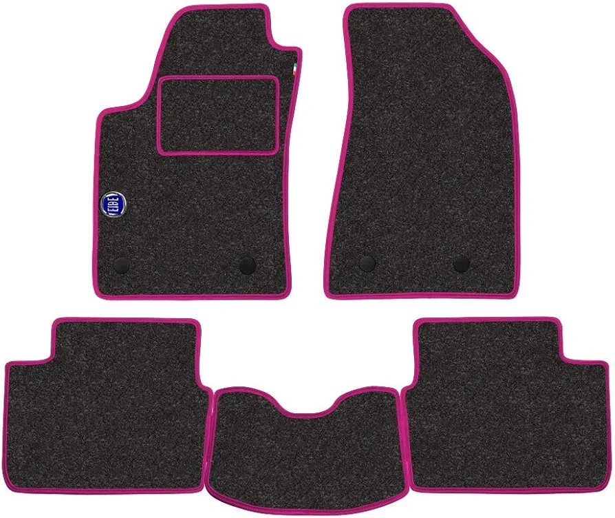 Juego de Alfombrillas Fabricado para Seat Altea XL Freetack año 2006 a 2016 de moqueta Fabricada en Italia, Color Gris con Escudo