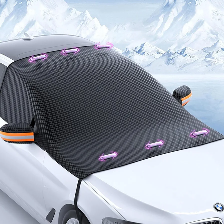 Protector Parabrisas Hielo para Opel Grandland X 2017 2018 2019 2020 2021, Plegable Protector Luna Coche Hielo Protege de Hielo Nieve Lluvia Sol, Accesorios Coche,B