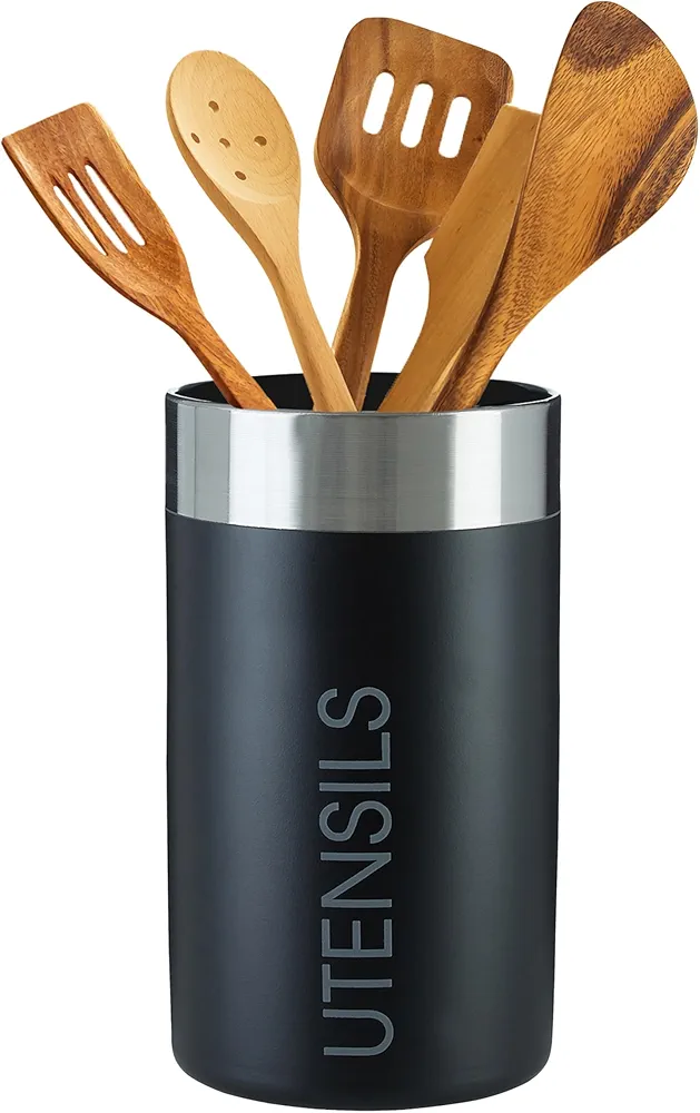 Premier Housewares - Cubilete para Utensilios de Cocina, Color Negro