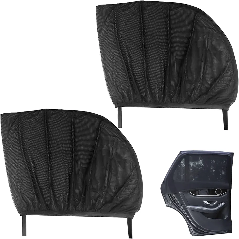 Parasol para Coche, 2 Unidades de protección Solar para Coche para bebé, Color Negro, protección Solar para Coche, protección Solar, protección Solar para Coche y bebé, Red Universal para protección