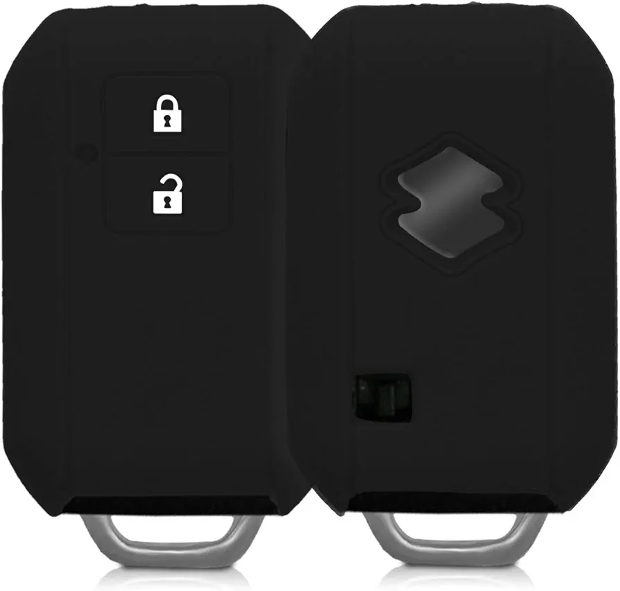 kwmobile Funda Compatible con Suzuki Llave de Coche Keyless Go de 2 Botones - Carcasa Protectora de Silicona para Llave de Coche - Case en Negro