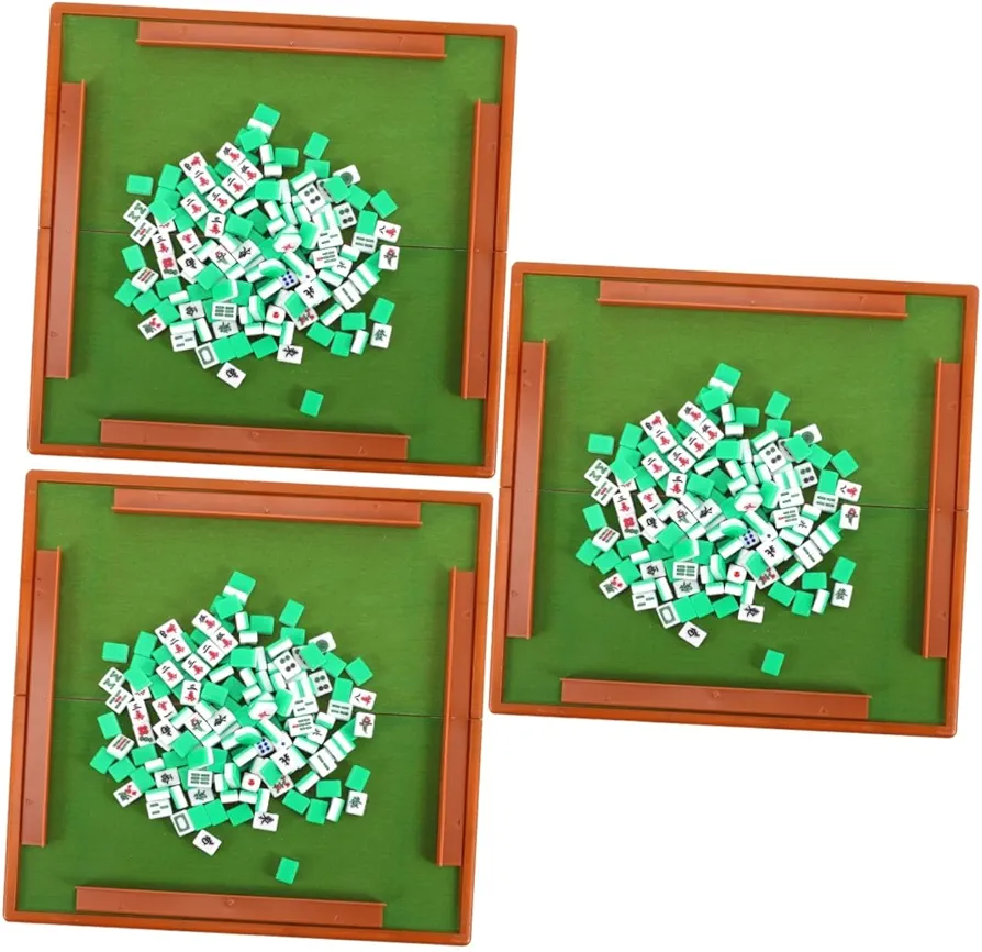 TOYANDONA 3 Juegos Viajes Ocio Mahjong Juego De Mahjong Juguetes De Viaje Mahjong para Casa Mini Juguetes Juguete Mahjong Cartas Mahjong 2022 Juguete Japonés Mesa De Mahjong Abdominales