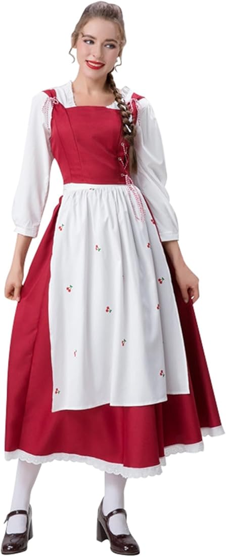 Cexiakong Ropa medieval para mujer, vestido renacentista, disfraz renacentista, ropa para chico, disfraz vikingo para Halloween, carnaval, carnaval, fiesta, Oktoberfest, juego de tirolesa