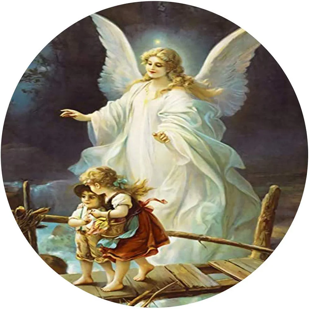 Yingxin34 Rompecabezas para niños, 1000 Piezas, ángel de la Guarda, Rompecabezas para Adultos, Ocio, Juegos creativos de Rompecabezas, Juguetes artísticos, Rompecabezas Circular