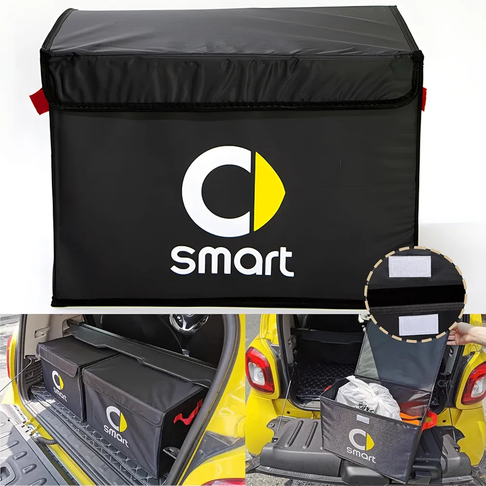 AYKONG Caja de Almacenamiento de artículos de Maletero Plegable Multiusos para Coche, para Mercedes Smart 450 451 453 Fortwo Forfour, Organizador de Maletero portátil para Coche, Estilo de Maleta