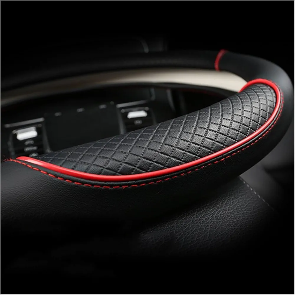 Cubierta para Volante para Ford para Focus para ST-Line para Fiesta para ST-Line 2018 2019 D Tipo Protector para Volante De Coche 38CM Cubre Volante (Color : 3)