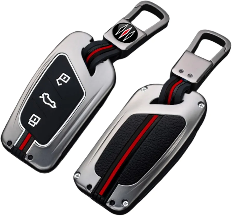 OTMIK Casos de la Cubierta de la Llave del Pliegue del Coche de la aleación del cinc Aptos para Roewe MG ZS EV MG6 EZS HS EHS 2019 2020 RX5 i6 i5 RX3 (3 Botones Mate)