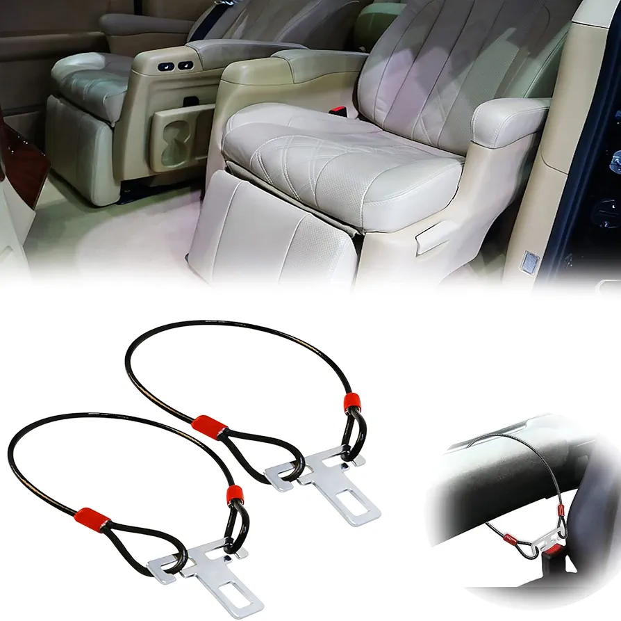 Antirrobo Coche, Accesorios antirrobo para autocaravanas de 2 piezas,Protección Antirrobo para Puerta y Asiento de Autocaravana,Protección Antirrobo, Accesorios para Caravanas de Camping (60 cm)