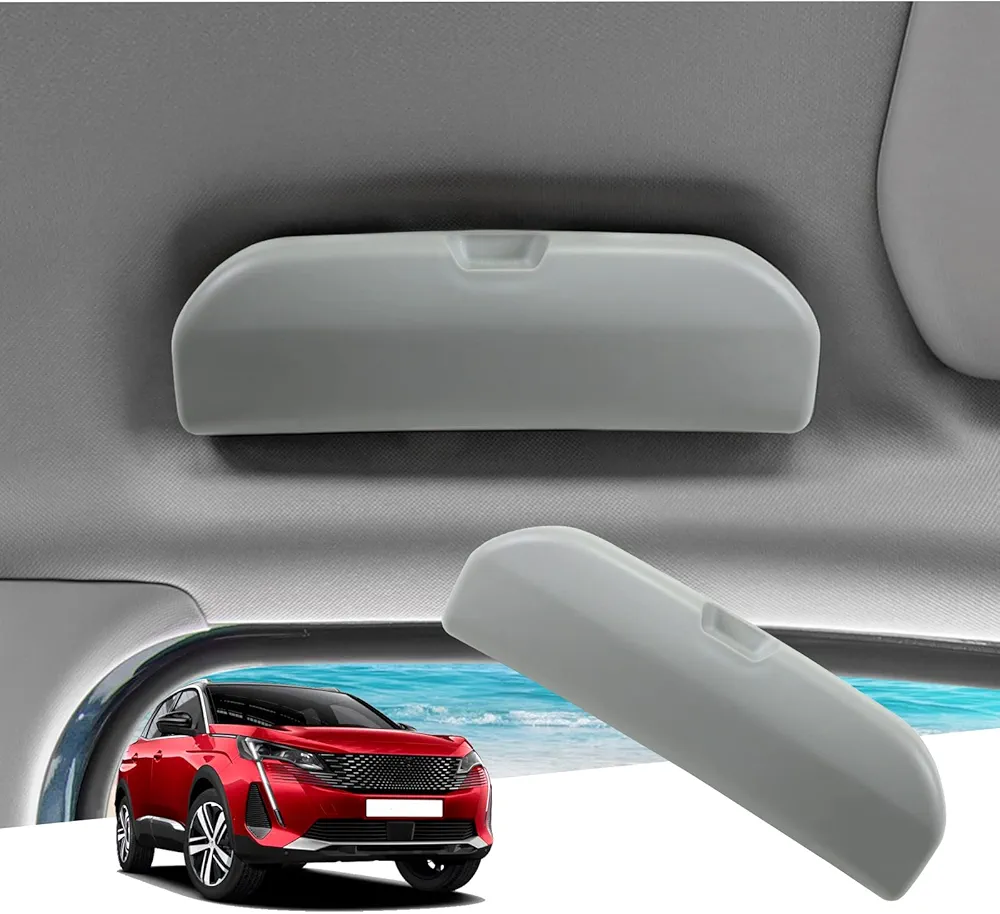 GAFAT 2016-2023 2024 Peugeot 3008 5008 Soporte para Gafas de Sol, Peugeot 5008 Organizador, Accesorios Peugeot 3008 [OEM Originales] (Gris)