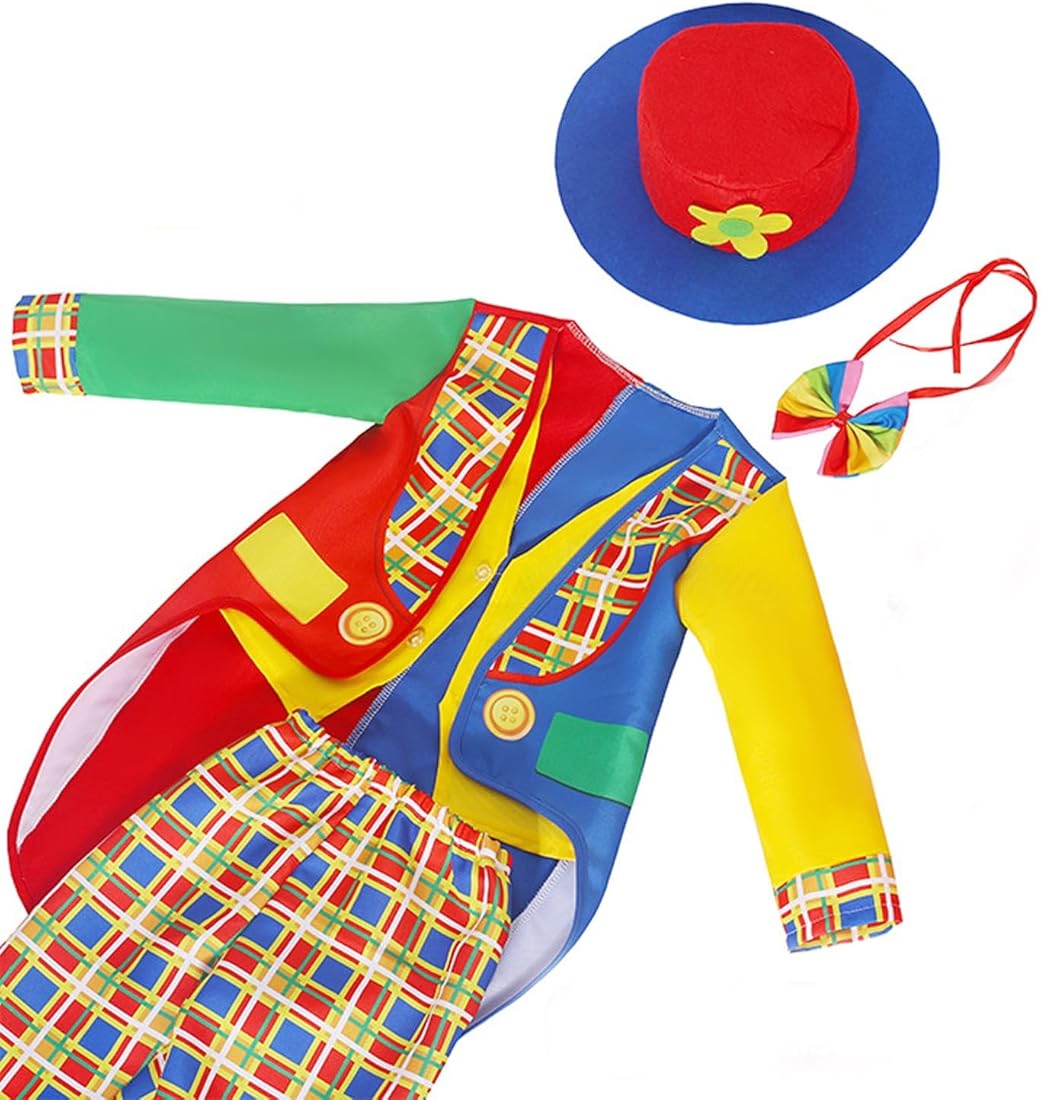 Disfraz de payaso para niña, accesorio de disfraz de Halloween, accesorios de circo, accesorios de carnaval, dressforfun, disfraz de payaso, calcetines, colorido, maravilloso, incluye juego de