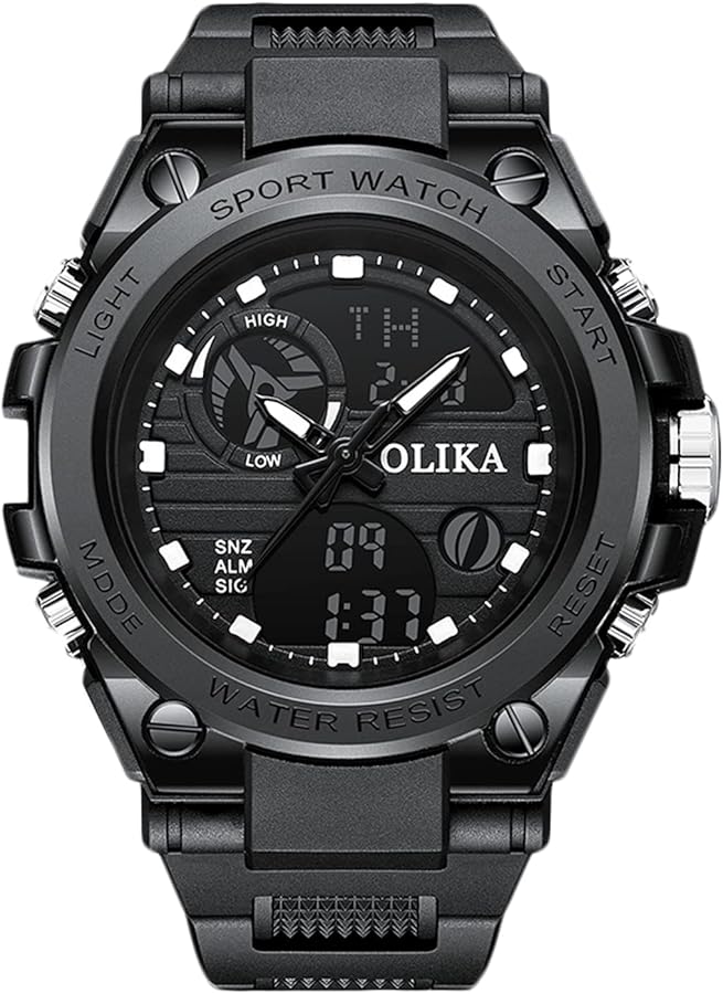 RORIOS Relojes Deportivos para Hombre Digital Militares Relojes con Alarma Multifuncional Cronómetro Militar Relojes de Pulsera para Hombre