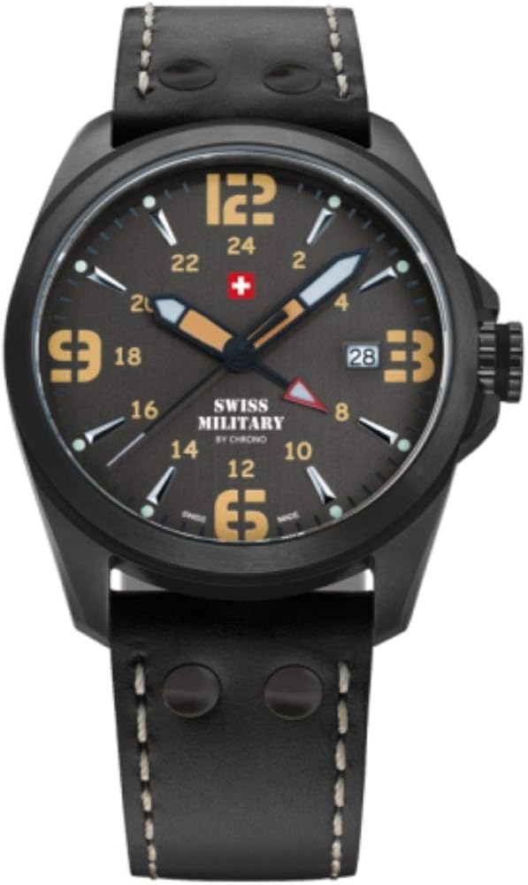 SWISS MILITARY 14914 - Reloj de Pulsera, Negro, Correa