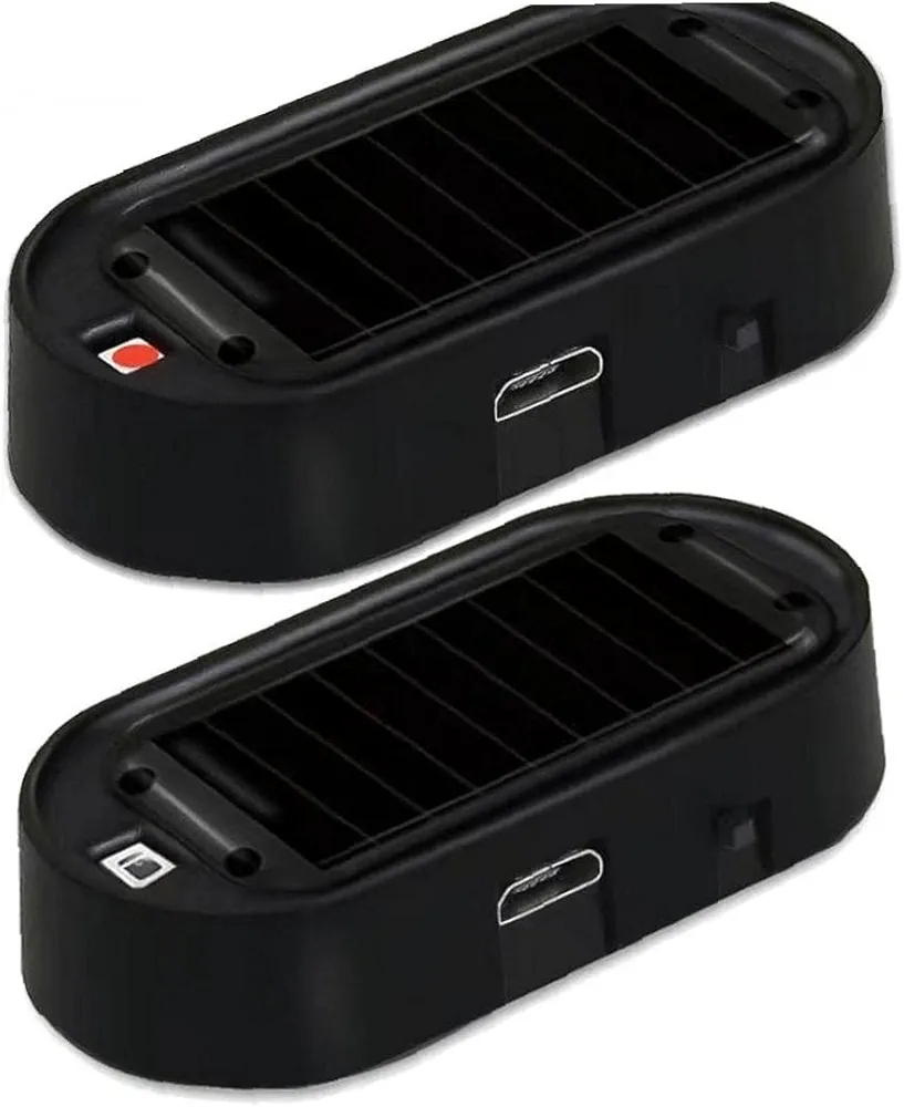 Fopytu Alarma Simulada De Potencia Solar del Automóvil, 2 Pcs USB USB USB Led Advertencia De Advertencia De Advertencia del Led Advertencia De Led Advertencia De Led Advertencia